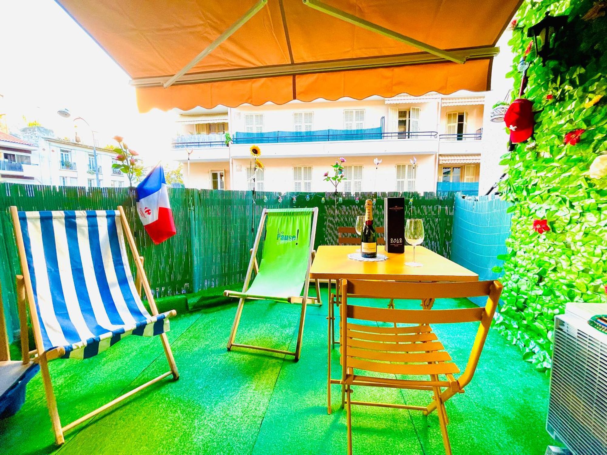 Confortable Studio A Nice Centre Cote Plage Bel Terrasse Paddle 외부 사진