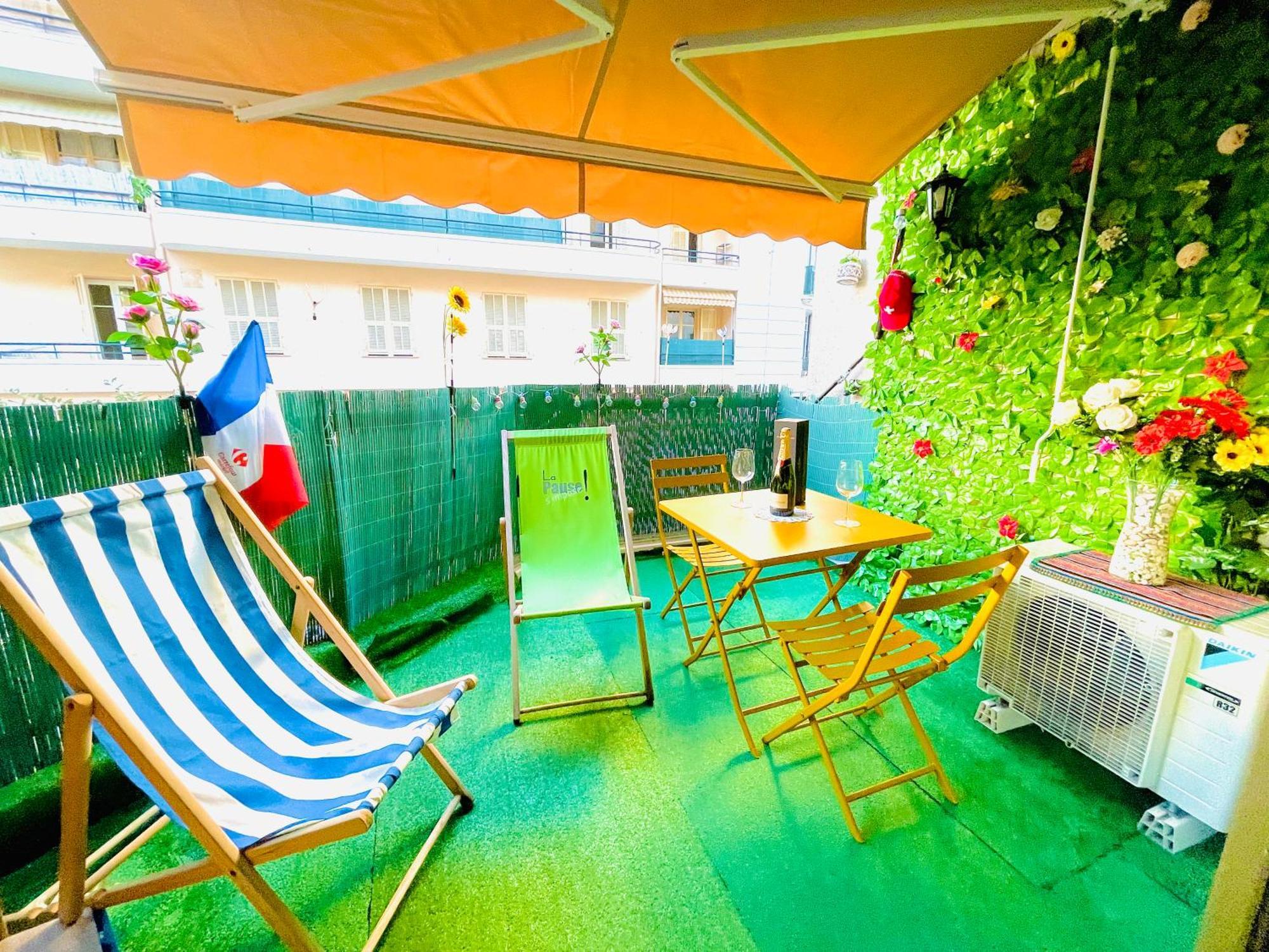 Confortable Studio A Nice Centre Cote Plage Bel Terrasse Paddle 외부 사진